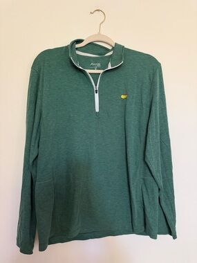 Masters Tech Green Quarter-Zip Pullover with Lo